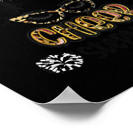 Cheer Stepmama Leopard Messy Bun Cheerleader Poster (Hoek)