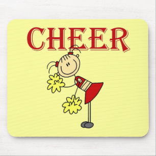 CHEER Stokfiguur Cheerleader T-shirts en Cadeaus Muismat