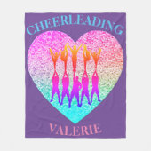 Cheer Stunt Pyramid Fleece Blanket (Voorkant)