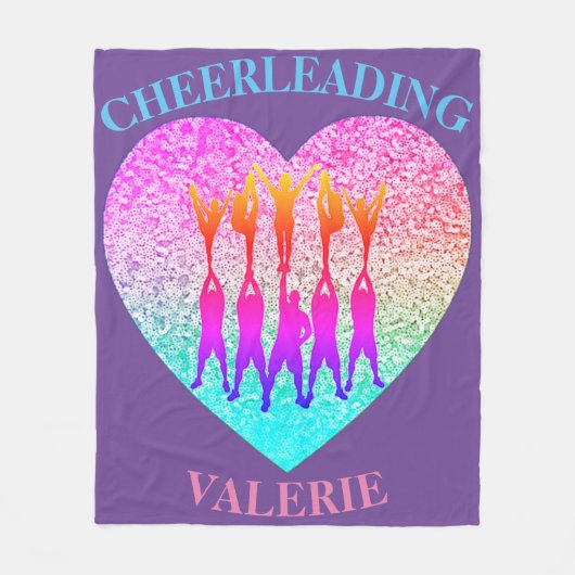 Cheer Stunt Pyramid Fleece Blanket (Voorkant)