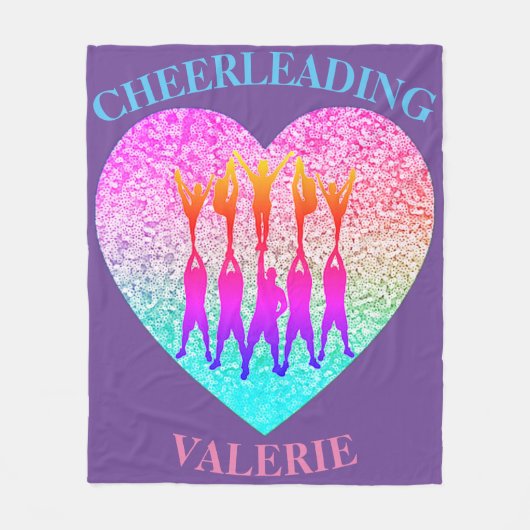 Cheer Stunt Pyramid Fleece Blanket Deken (Voorkant)