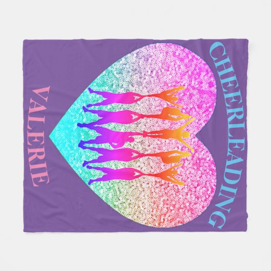 Cheer Stunt Pyramid Fleece Blanket Deken (Voorkant (Horizontaal))