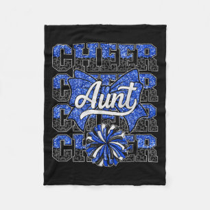 Cheer Tante Tante Bow Sport Cheerleader Cheerleadi Fleece Deken