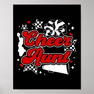 Cheer Tante Van Een Cheerleader Tante Cheerleading Poster