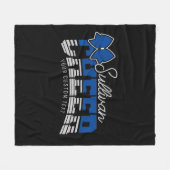 Cheer Team ADD NAME School Athlete Cheerleader Fleece Deken (Voorkant (Horizontaal))