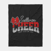 Cheer Team ADD NAME School Athlete Cheerleader Fleece Deken (Voorkant)