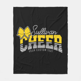 Cheer Team ADD NAME School Athlete Cheerleader Fleece Deken