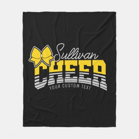 Cheer Team ADD NAME School Athlete Cheerleader Fleece Deken (Voorkant)