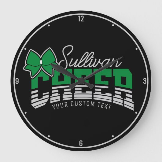 Cheer Team ADD NAME School Athlete Cheerleader Grote Klok (Voorkant)