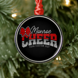 Cheer Team ADD NAME School Athlete Cheerleader Metalen Ornament
