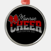 Cheer Team ADD NAME School Athlete Cheerleader Metalen Ornament (Voorkant)