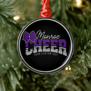 Cheer Team ADD NAME School Athlete Cheerleader Metalen Ornament