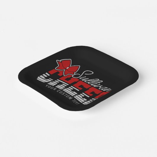 Cheer Team ADD NAME School Athlete Cheerleader Papieren Bordje (Gebogen)