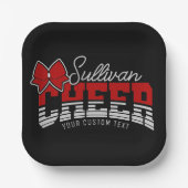 Cheer Team ADD NAME School Athlete Cheerleader Papieren Bordje (Voorkant)