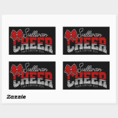 Cheer Team ADD NAME School Athlete Cheerleader Rechthoekige Sticker (Vel)