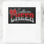 Cheer Team ADD NAME School Athlete Cheerleader Rechthoekige Sticker (Tas)