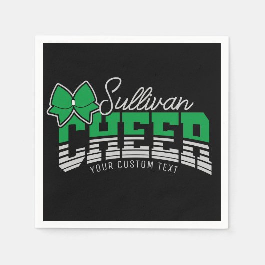 Cheer Team ADD NAME School Athlete Cheerleader Servet (Voorkant)