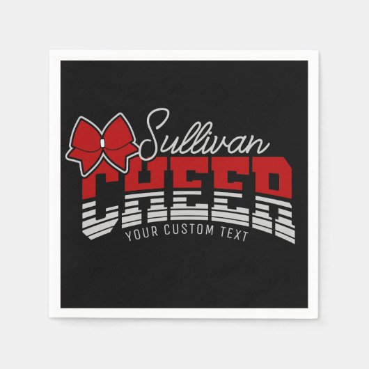 Cheer Team ADD NAME School Athlete Cheerleader Servet (Voorkant)