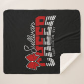 Cheer Team ADD NAME School Athlete Cheerleader Sherpa Deken (Voorkant (horizontaal))