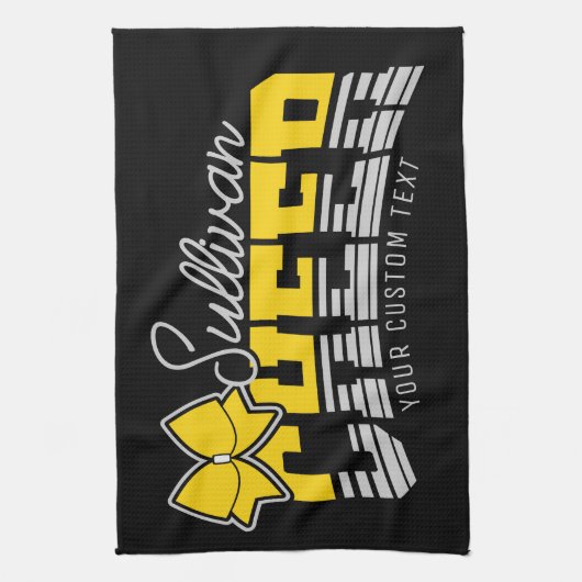 Cheer Team ADD NAME School Athlete Cheerleader Theedoek (Verticaal)