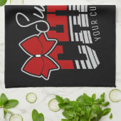 Cheer Team ADD NAME School Athlete Cheerleader Theedoek (Gevouwen)