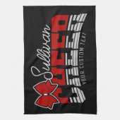 Cheer Team ADD NAME School Athlete Cheerleader Theedoek (Verticaal)