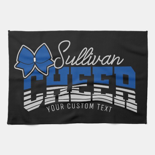 Cheer Team ADD NAME School Athlete Cheerleader Theedoek (Horizontaal)