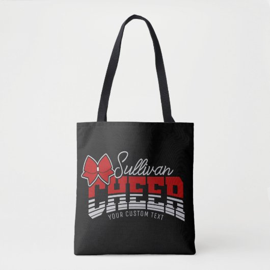 Cheer Team ADD NAME School Athlete Cheerleader Tote Bag (Voorkant)