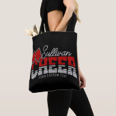 Cheer Team ADD NAME School Athlete Cheerleader Tote Bag (Dichtbij)