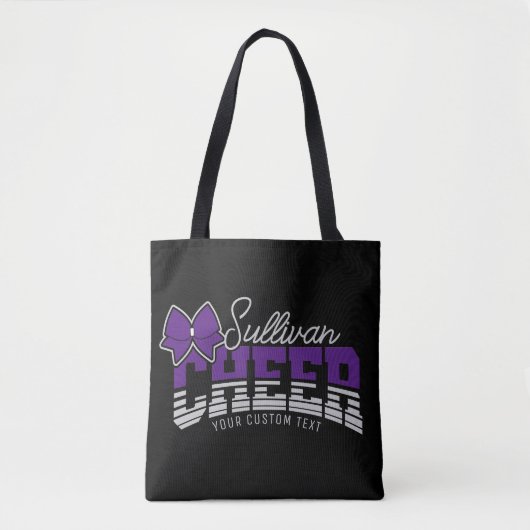 Cheer Team ADD NAME School Athlete Cheerleader Tote Bag (Voorkant)