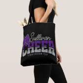 Cheer Team ADD NAME School Athlete Cheerleader Tote Bag (Dichtbij)