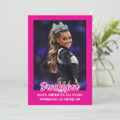Cheer Team Cheerleader Handtekening Kaarten (Staand voorkant)