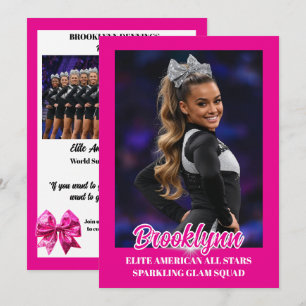 Cheer Team Cheerleader Handtekening Kaarten