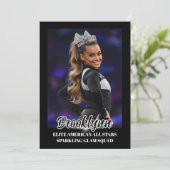 Cheer Team Cheerleader Handtekening Kaarten (Staand voorkant)