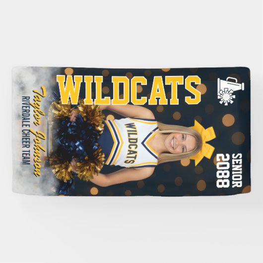Cheer Team Custom Sports Photo Senior Cheerleading Spandoek (Horizontaal)
