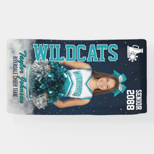 Cheer Team Custom Sports Photo Senior Cheerleading Spandoek (Horizontaal)