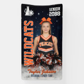 Cheer Team Custom Sports Photo Senior Cheerleading Spandoek (Verticaal)