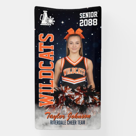 Cheer Team Custom Sports Photo Senior Cheerleading Spandoek (Verticaal)