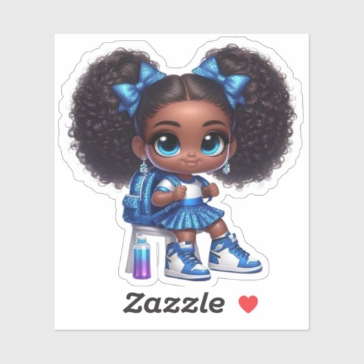 Cheer teamlid - Blauw Sticker (Vel)