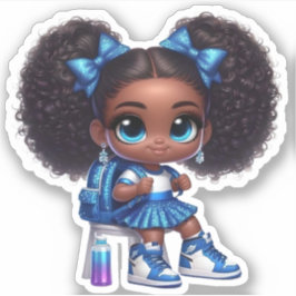 Cheer teamlid - Blauw Sticker