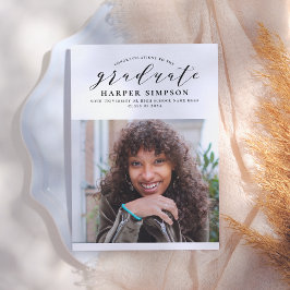 Cheer | Terracotta Foto Afstuderen Aankondiging