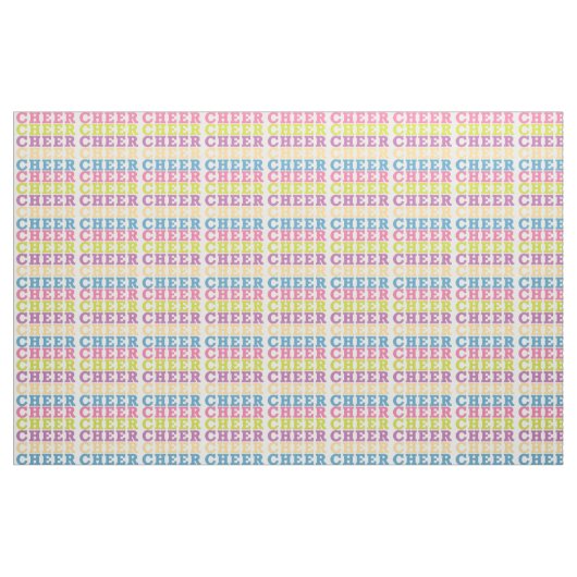 Cheer Text Pattern Stof (Yard (91,4 cm))