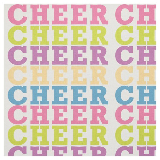 Cheer Text Pattern Stof (Swatch)