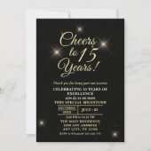 Cheer to fifteen Years - 15th Anniversary Kaart (Voorkant)