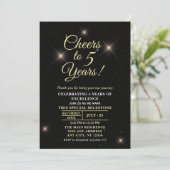 Cheer to Five Years, 5th Anniversary Kaart (Staand voorkant)