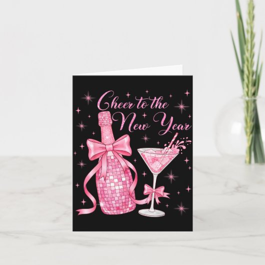Cheer To The New Year Happy New Year 2026 Countdow Kaart (Voorkant)