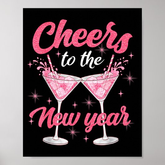 Cheer To The New Year Happy New Year 2026 Countdow Poster (Voorkant)