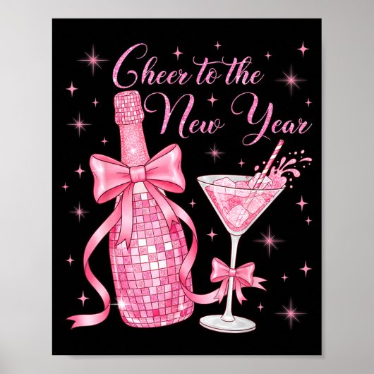Cheer To The New Year Happy New Year 2026 Countdow Poster (Voorkant)