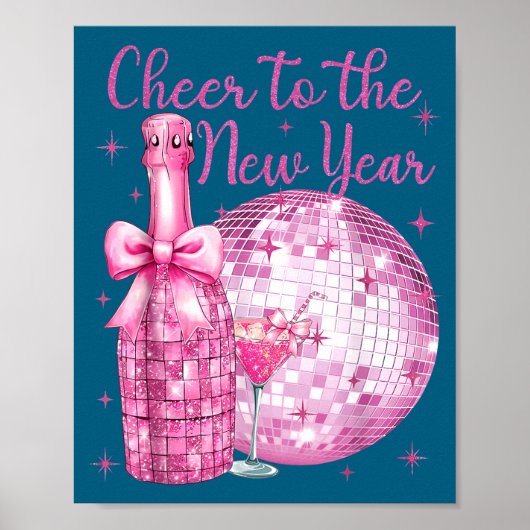 Cheer To The New Year Happy New Year 2026 Party Di Poster (Voorkant)