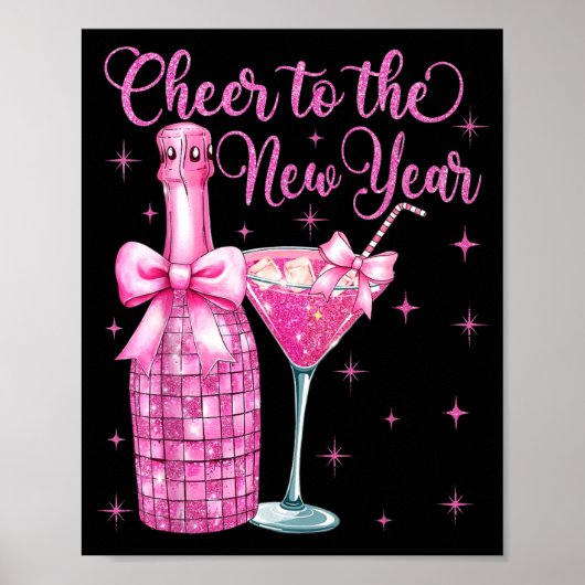 Cheer To The New Year Happy New Year 2026 Party  Poster (Voorkant)